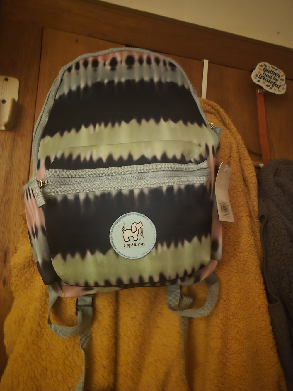 Puppie Love Tie-Dye Mini Backpack in Pastel Green & Pink